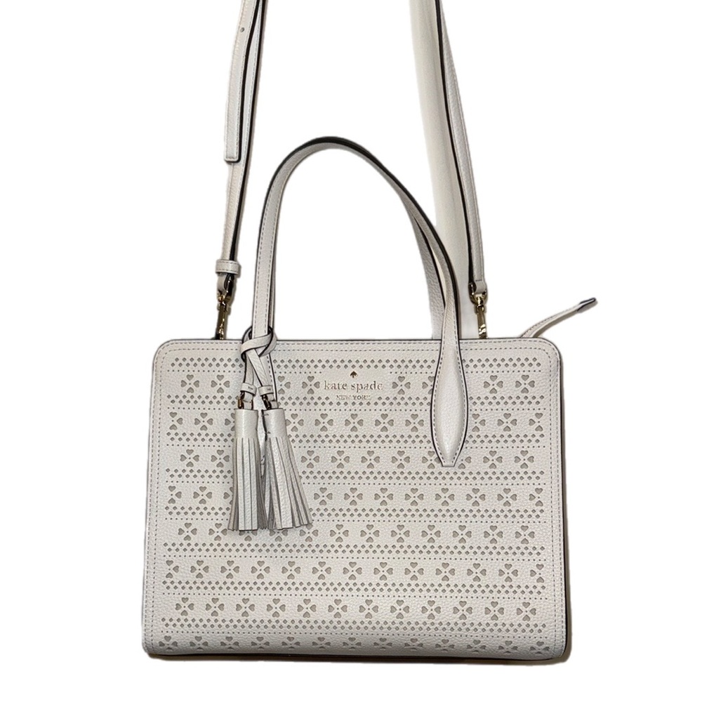NWOT Kate Spade Rowe Perf Leather Medium Two-Way Tote Bag Handbag